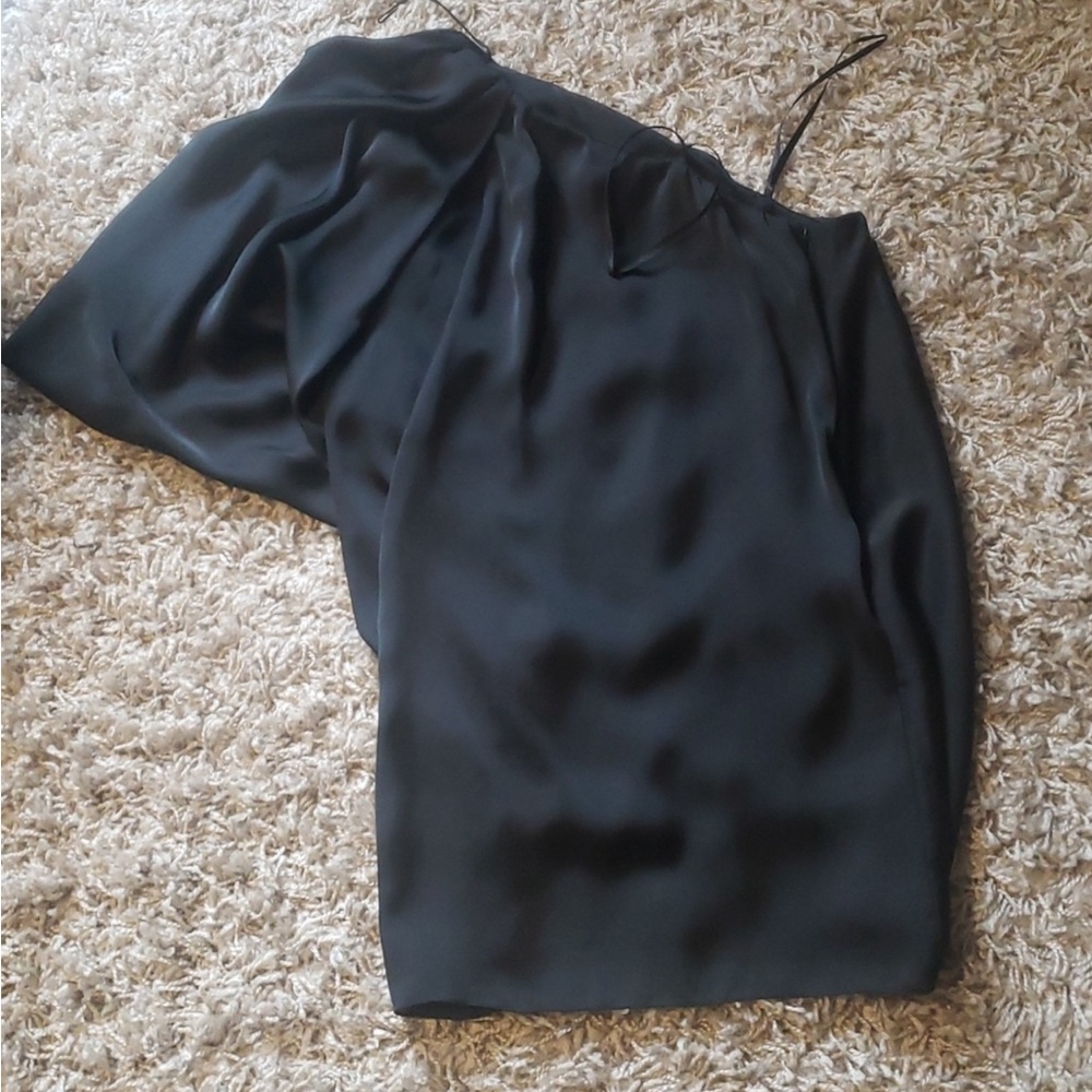 Aqua one shoulder Little Black Dress LBD